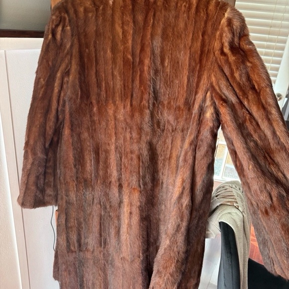 Vintage Full-Length Genuine Mink Fur Coat – Brown Mahogany – 1950s/60s L/XL - Picture 12 of 12